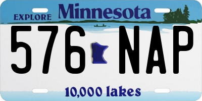 MN license plate 576NAP