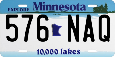 MN license plate 576NAQ