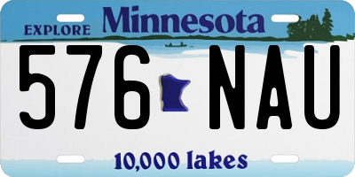 MN license plate 576NAU