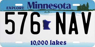 MN license plate 576NAV