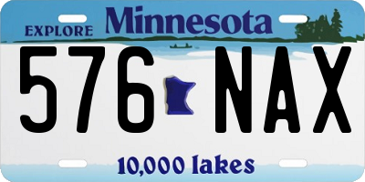 MN license plate 576NAX