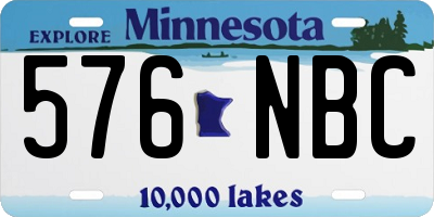 MN license plate 576NBC