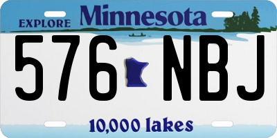 MN license plate 576NBJ