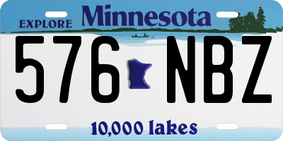 MN license plate 576NBZ