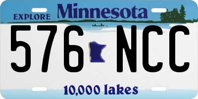 MN license plate 576NCC