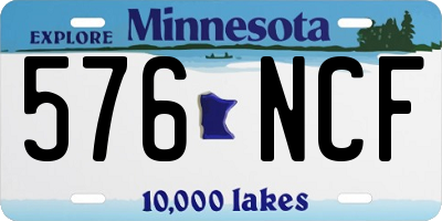MN license plate 576NCF