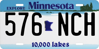 MN license plate 576NCH