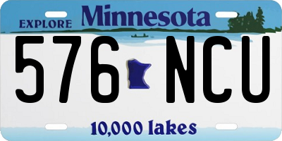 MN license plate 576NCU