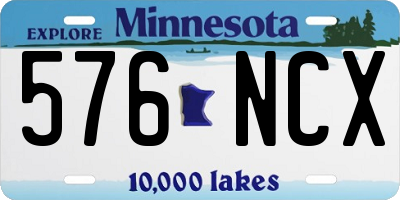 MN license plate 576NCX