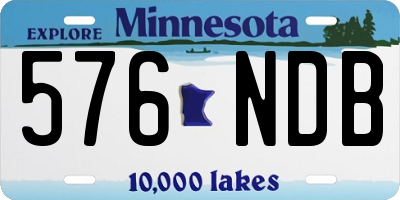 MN license plate 576NDB