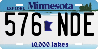 MN license plate 576NDE