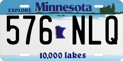 MN license plate 576NLQ