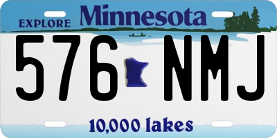 MN license plate 576NMJ