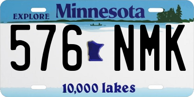MN license plate 576NMK