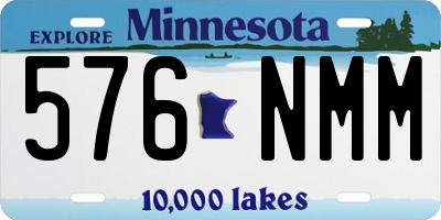 MN license plate 576NMM