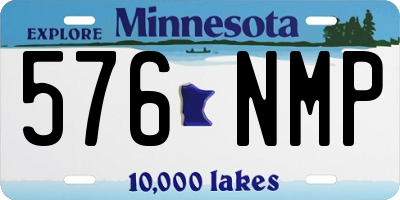 MN license plate 576NMP