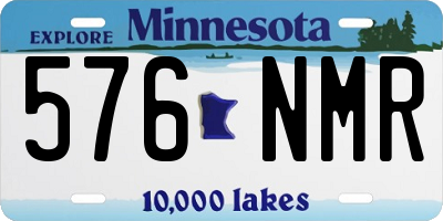 MN license plate 576NMR