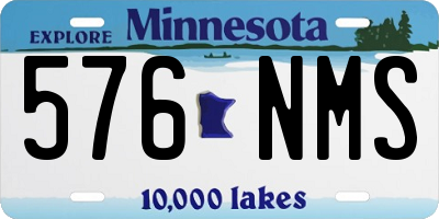 MN license plate 576NMS