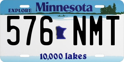 MN license plate 576NMT