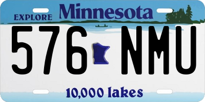 MN license plate 576NMU