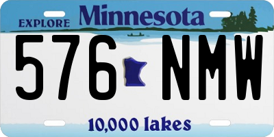 MN license plate 576NMW