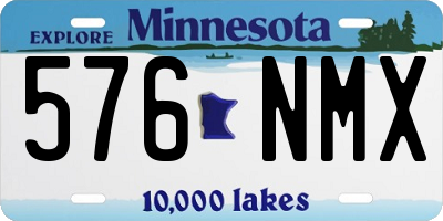 MN license plate 576NMX