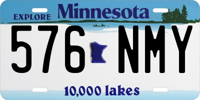MN license plate 576NMY