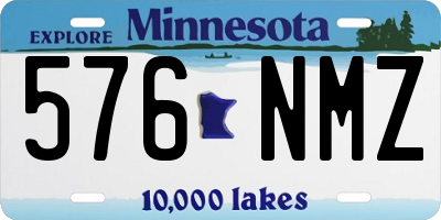 MN license plate 576NMZ