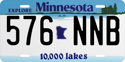 MN license plate 576NNB