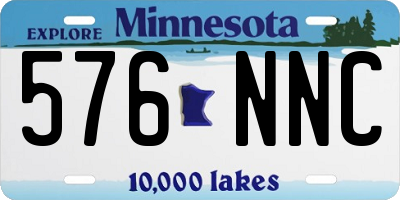MN license plate 576NNC