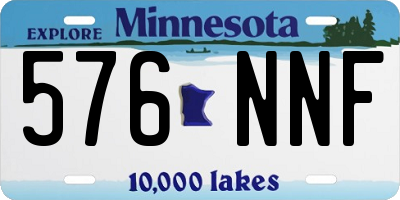 MN license plate 576NNF