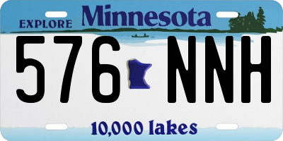 MN license plate 576NNH