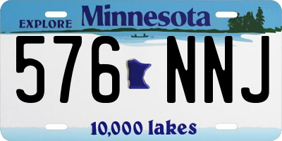 MN license plate 576NNJ