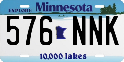 MN license plate 576NNK