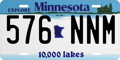 MN license plate 576NNM