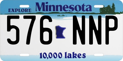 MN license plate 576NNP