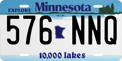 MN license plate 576NNQ