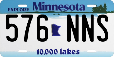 MN license plate 576NNS