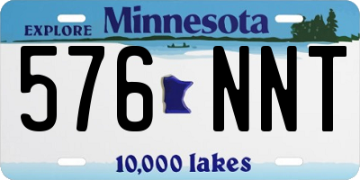 MN license plate 576NNT