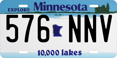 MN license plate 576NNV