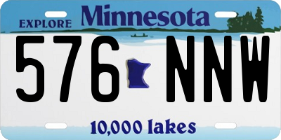 MN license plate 576NNW
