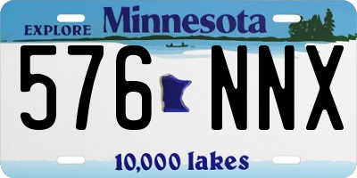 MN license plate 576NNX