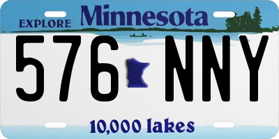 MN license plate 576NNY