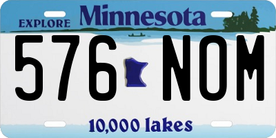 MN license plate 576NOM