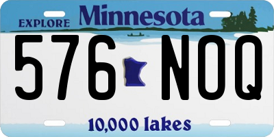 MN license plate 576NOQ