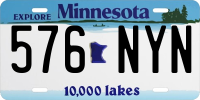 MN license plate 576NYN