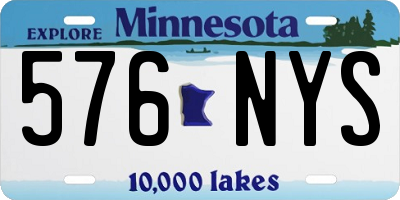 MN license plate 576NYS