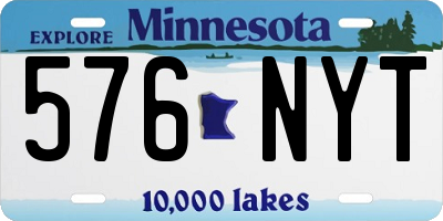 MN license plate 576NYT