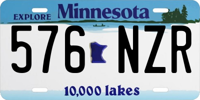 MN license plate 576NZR