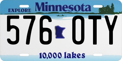 MN license plate 576OTY